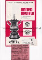 MANCHESTER UNITED Programme and ticket for the home FA Cup 4th round tie v Manchester City 24/1/