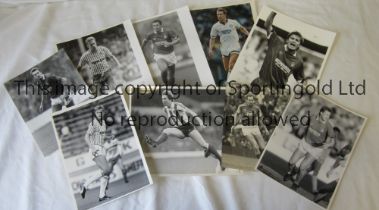 PRESS PHOTOS / LEE CHAPMAN Twelve B/W photos with stamps on the reverse, the largest is 10" X 8", in