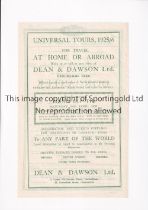 1926 FA CUP FINAL LNER handbill for the Doncaster Autumn Races 1925 and on the reverse there is an