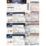 MANCHESTER UNITED Eight home tickets for Champions League matches 1999-2011. Good