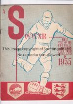 F.A. XI TOUR OF THE WEST INDIES 1955 Joint issue programme issued by Shell for the 3 away matches