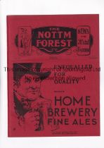 NOTTINGHAM FOREST V BURNLEY 1932 Programme for the League match at Forest 17/9/1932, ex-binder.