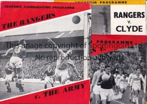 RANGERS Three home programmes for the Glasgow Cup Final at Hampden Park v Clyde 29/9/1958,