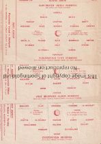 MANCHESTER UNITED Three single sheet programmes for home Central league matches in season 1958/9 v