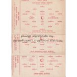 MANCHESTER UNITED Three single sheet programmes for home Central league matches in season 1958/9 v