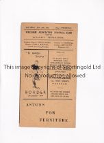 WREXHAM V NEW BRIGHTON 1950 Programme for the League match at Wrexham 28/1/1950, very minor creases.