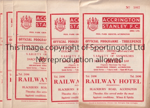 ACCRINGTON STANLEY Five home programmes for the League matches v Swindon Town 12/10/1959, horizontal - Image 3 of 4