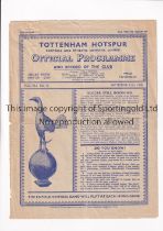 TOTTENHAM HOTSPUR V ARSENAL 1948 Programme for the Football Combination League match at Tottenham