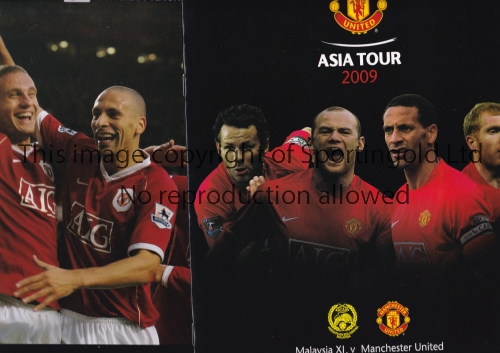 MANCHESTER UNITED Six programmes for the away Friendlies v Malaysia XI 18/7/2009, Seoul FC 20/7/ - Image 3 of 4