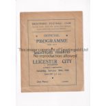 BRENTFORD v LEICESTER CITY 1938 Programme for the London Combination match at Brentford 29/1/38,