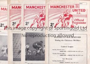 MANCHESTER UNITED Six programmes for the FA Youth Cup ties for the season 1963/64, including v