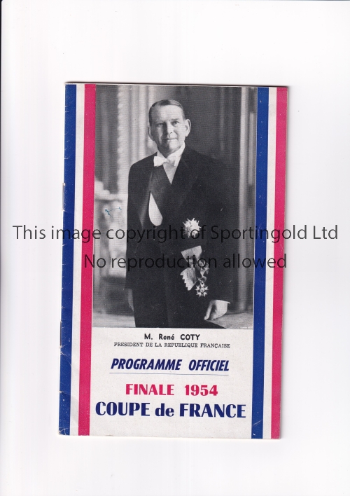 1954 FRENCH CUP FINAL Programme for Olympique Marseille v O.G.C. Nice 23/5/1954. Good - Image 3 of 4