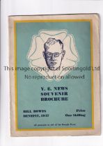 YORKSHIRE C.C.C Y.E News Souvenir Brochure for the Yorkshire County Cricket Club Bill Bowes