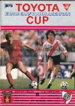 1986 TOYOTA CUP WORLD CHAMPIONSHIP Programme for Steaua Bucharest v River Plate. Generally good