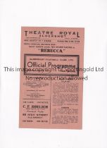 ALDERSHOT V WALSALL 1946 Programme for the FL South Cup tie at Aldershot 23/3/1946, horizontal
