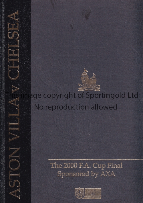 2000 FA CUP FINAL Official hardback bound matchday programme for Chelsea v Aston Villa 20/5/2000 - Image 2 of 4