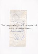 LIVERPOOL PLAYERS AUTOGRAPHS Five signatures of Liverpool players, Graeme Souness, Terry