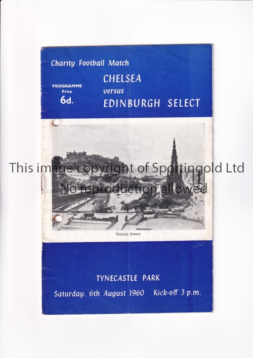 CHELSEA Programme for the away Friendly v Edinburgh Select 6/8/1960, punched holes and slight - Image 4 of 4