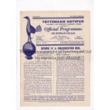 TOTTENHAM HOTSPUR Programme for the home Eastern Counties v Colchester United 14/9/1957, slightly