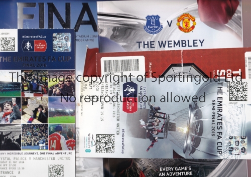 MANCHESTER UNITED Three programmes with tickets for matches at Wembley v Wigan Athletic 2013 - Image 2 of 4