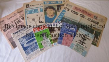 WEST BROMWICH ALBION FA CUP RUN 1968 Programme and ticket for the Quarter-Final 6th round, 2nd