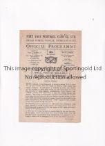 PORT VALE V R.A.F. 1945 Programme for the match at port Vale 21/4/1945, folded, team changes and