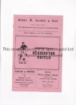 HEADINGTON UNITED V KETTERING TOWN 1958 Programme for the Southern League match at Headington 22/3/