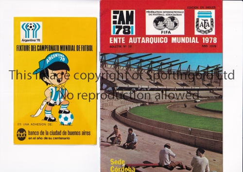 1978 WORLD CUP ARGENTINA Two scarce items:- fold out fixture list with the mascot on the cover - Image 3 of 4