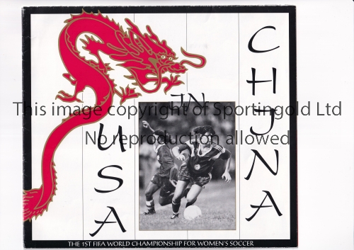 FIRST WOMEN'S FIFA WORLD CUP 1991 IN CHINA Tournament 16/11/1991 - 30/11/1991 including 12 teams - Image 3 of 4