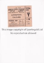 1965 FA CUP SEMI-FINAL AT ASTON VILLA Ticket for Chelsea v Liverpool at Villa Park 27/3/1965. Good