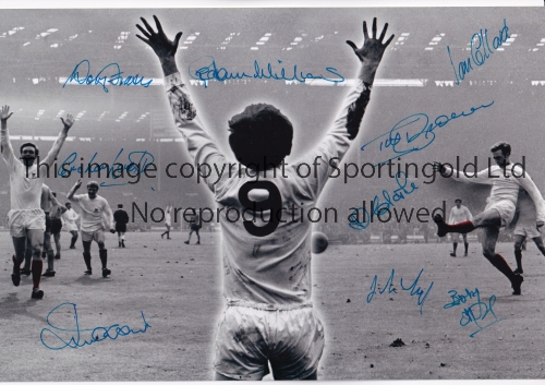 WEST BROMWICH ALBION AUTOGRAPHS 1968 Autographed 12 x 8 colour photo of a montage of images relating - Image 4 of 4