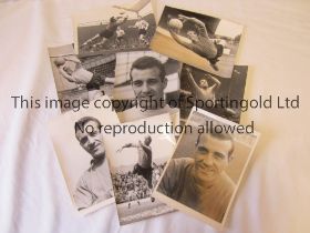 PRESS PHOTOS / RON SPRINGETT Eleven B/W 8" X 6" photos with stamps on the reverse from the late