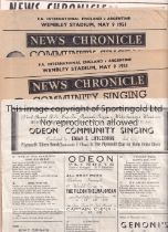 SONGSHEETS Approx. 40 songsheets including with a few duplicates including FA Cup tie Plymouth