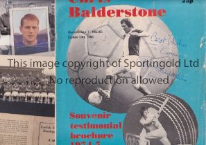 CHRIS BALDERSTON / CARLISLE UNITED Souvenir testimonial brochure 1974/75 with the signature of Chris