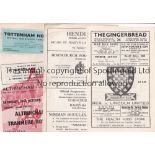 RESERVES AND YOUTH PROGRAMMES Sixty programmes from 1960's - 1980's including Grantham v Lincoln