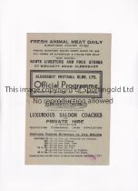 ALDERSHOT V SWINDON 1947 FA CUP Programme for the tie at Aldershot 13/12/1947, horizontal crease and