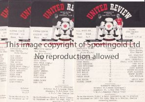 MANCHESTER UNITED Eighteen home single sheet programmes for the season 1986/87, including 17 X