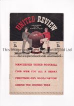 MANCHESTER UNITED V ARSENAL 1949 Programme for the League match at Manchester United 26/12/1949,