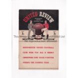 MANCHESTER UNITED V ARSENAL 1949 Programme for the League match at Manchester United 26/12/1949,