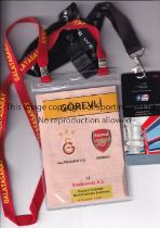 ARSENAL Two lanyard passes for Club Wembley FA Cup with Budweiser Final v Hull City 17/5/2014 and