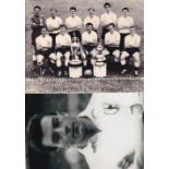 TOTTENHAM HOTSPUR Two original B/W team groups for 1960/1 with the Double trophies, 8.5" x 6.5"