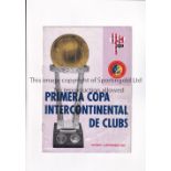 FIRST INTERCONTINENTAL CUP FINAL 1960 Programme for the 2nd Leg, Real Madrid at home v Peñarol in