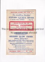 ALDERSHOT V CRYSTAL PALACE 1938 Programme for the League match at Aldershot 27/12/1938, vertical