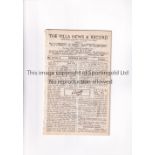 ASTON VILLA Six home programmes for season 1947/8 v Burnley, Preston, Middlesbrough, Charlton and