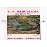 1966 FAIRS CUP FINAL / BARCELONA V REAL ZARAGOZA First Leg played 14/9/1966 at the Nou Camp,