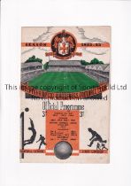 ARSENAL Programme for the away League match v Wolves 6/9/1952, small tape inside. Arsenal