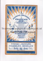 1929 FA CUP FINAL / BOLTON WANDERERS V PORTSMOUTH Programme professionally cleaned and very slightly