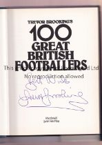FOOTBALL AUTOGRAPHS Hardback book " Trevor Brooking's 100 Great British Footballers, published by