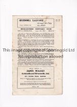 WEALDSTONE V R.A.F. 1942 Programme for the match at Wealdstone 29/8/1942, slight horizontal crease