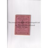 WEDDELL'S HANDY GUIDE 1899-1900 / FOOTBALL Annual 64 pages for English League Divisions 1 and 2,